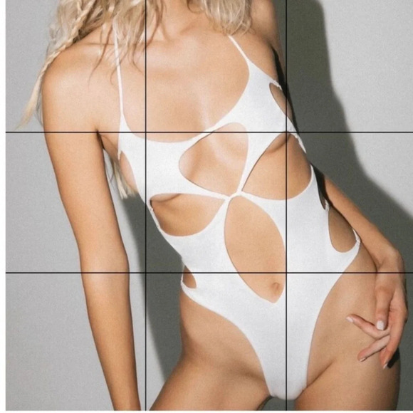 Monica Hansen Beachwear Starlight Cut-Out One-Piece in Green - Picture 9 of 10